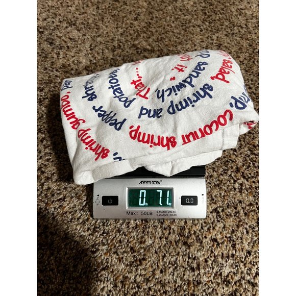 Bubba Gump Men's Vintage Short Sleeve Spiral Words Graphic T-Shirt White Size XL - Picture 7 of 7